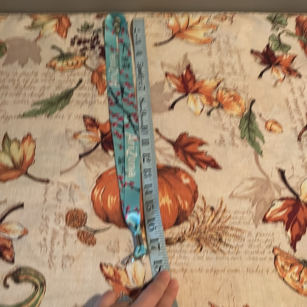 Blue Floral Women's Lanyard - Picture 2 of 3